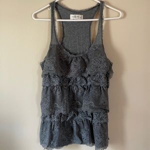 Lacy grey tank